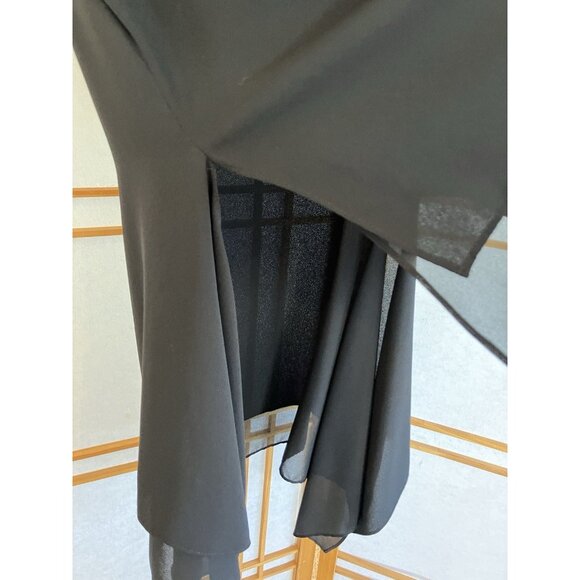BCBGMaxAzria Bianca Top Black Chiffon & Sequined Eyelet, Blouse XXSmall - Picture 6 of 13